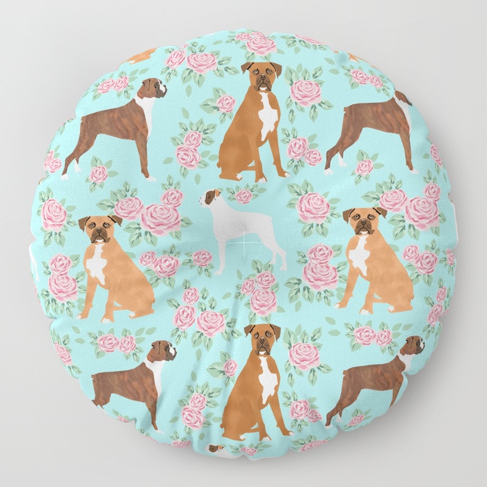 boxer-florals-floral-pattern-dog-portrait-pet-friendly-dog-breeds-boxers-floor-pillows