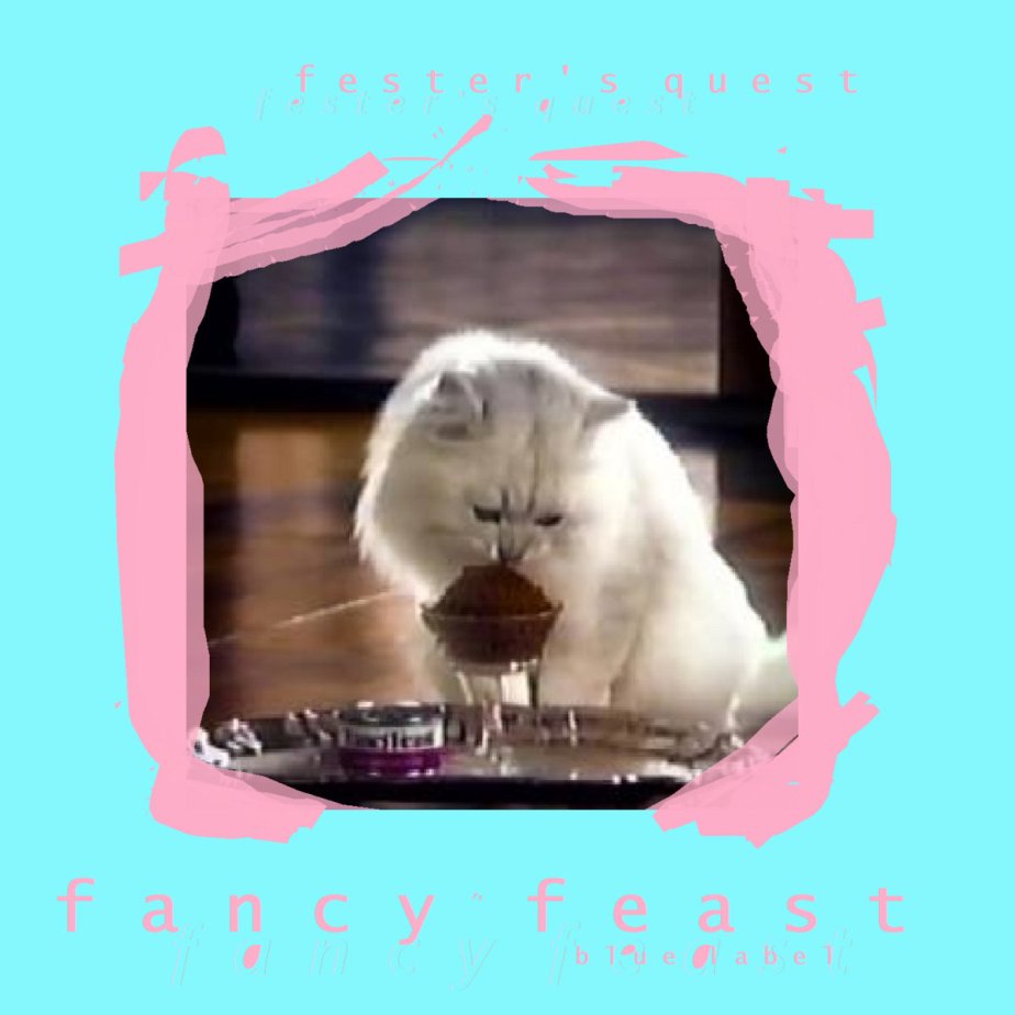 Fancy Feast (blue label), by Fester’s&nbsp;Quest